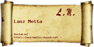 Lasz Metta névjegykártya